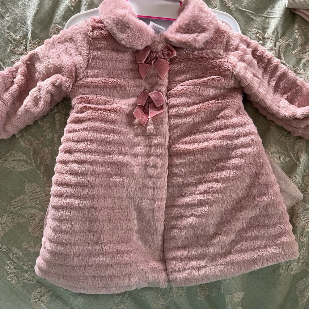 Little Lass coat and dress set 12m
